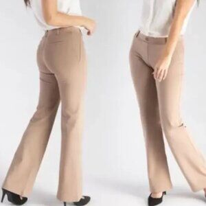 Betabrand Bootcut Tan Dress Pant Medium Long